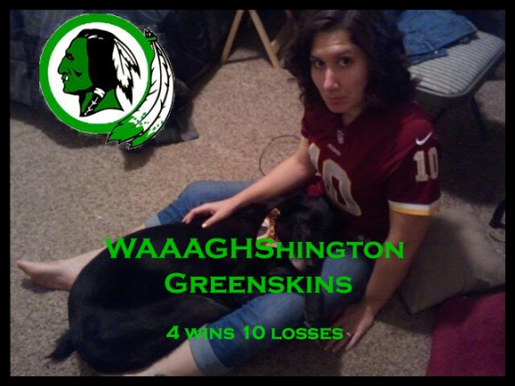 The WAAAAGHShington Greenskins have seen better days.... maybe if they had painted it red...